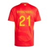 Maillot de Supporter Espagne Mikel Oyarzabal 21 Domicile Euro 2024 Pour Homme